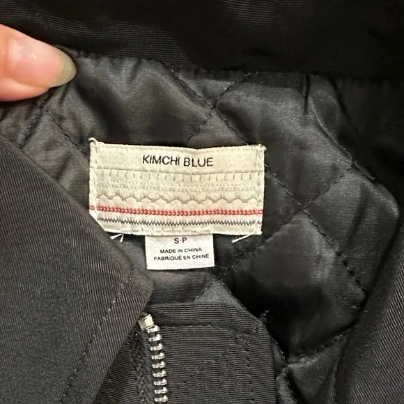 NWOT Kimchi Blue Black Bomber Jacket - Picture 2 of 4